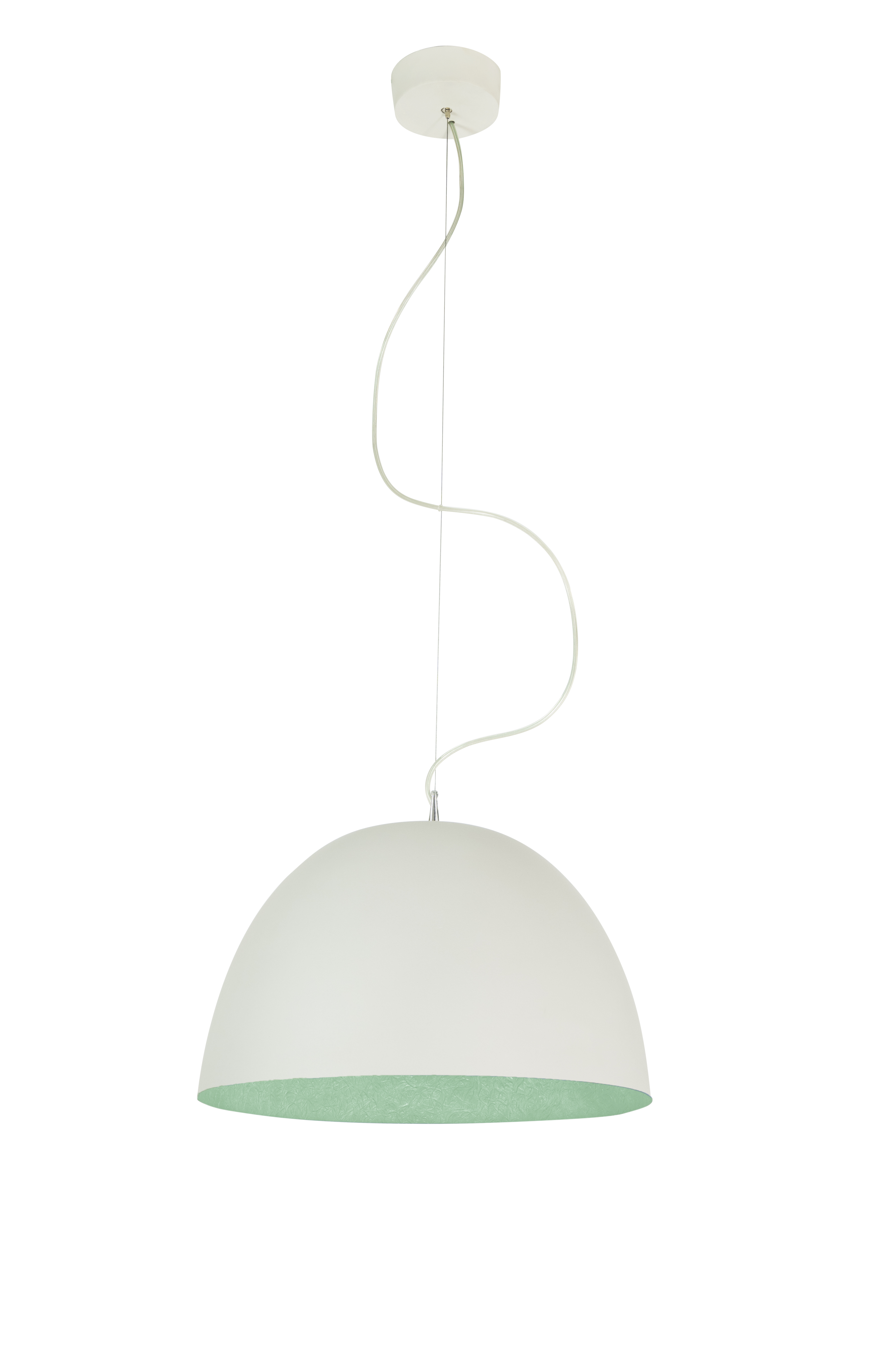 Pendant Lamp H2O Cemento In-Es Artdesign Collection Matt Color White Turquoise Size 27,5 Cm  Diam. 46 Cm